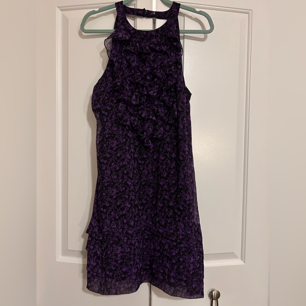 Flowy purple and black dress